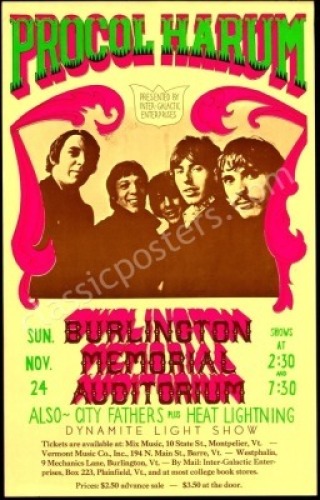 Gorgeous Procol Harum Vermont Poster