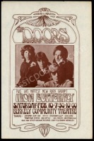 Scarce 1968 The Doors Berkeley Handbill