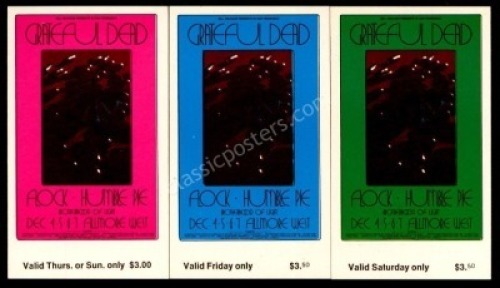 A Trio of Fillmore Ticket Sets by David Singer