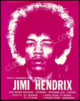 Popular 1969 Jimi Hendrix Fort Worth Handbill