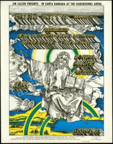 Scarce AOR 3.42 Blind Faith Santa Barbara Poster
