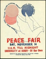 Nice 1970 Houston Peace Fair Handbill