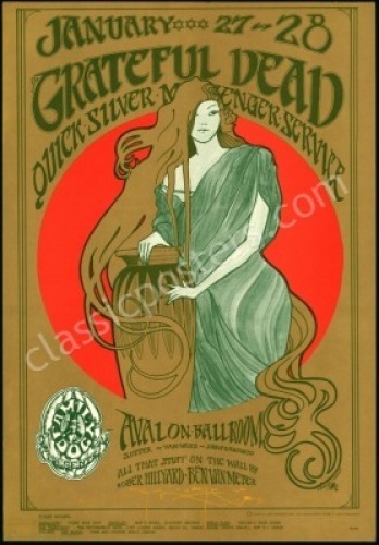 Stunning Original Signed FD-45 Grateful Dead Poster