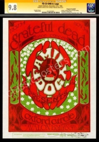 Killer Signed FD-33 Grateful Dead Handbill