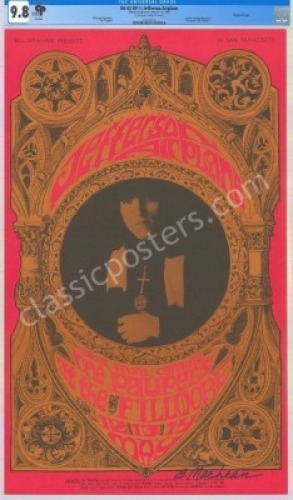 Signed and Certified BG-63 Jefferson Airplane Poster