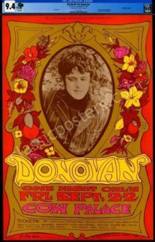 Popular Original Signed BG-86 Donovan Poster