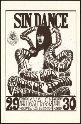 Near Mint FD-6 Sin Dance Handbill