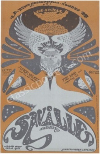 Rare 1967 The Who Saville Theatre Poster