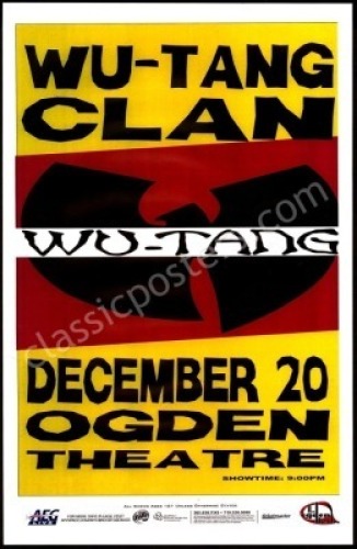 2007 Wu-Tang Clan Denver Poster