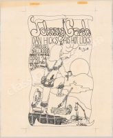 Original Johnny Cash Art, Proof Sheet, and Poster