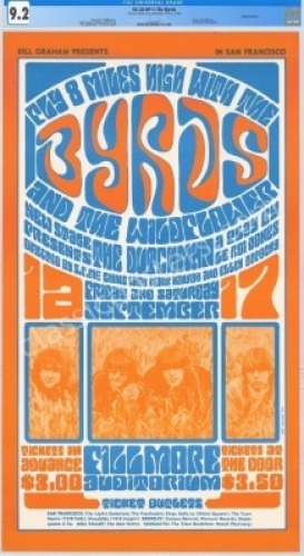 Rare Certified Original BG-28 The Byrds Poster