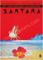 Signed Santana 20th Anniversary Poster
