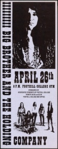 Rare Big Brother Janis Joplin Foothills College Poster