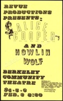 Howlin’ Wolf and Alice Cooper Berkeley Handbill