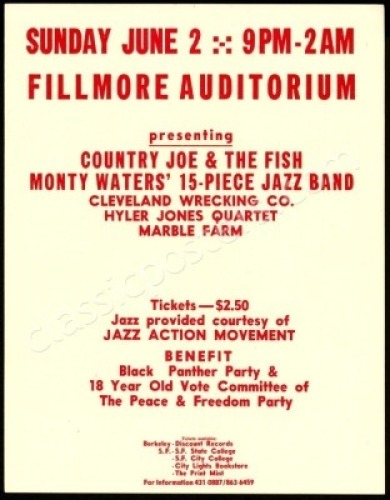 Black Panther The Fillmore Benefit Handbill