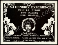 Jimi Hendrix Pacific Coliseum Handbill