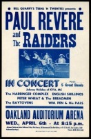 Excellent Paul Revere and the Raiders Oakland Handbill