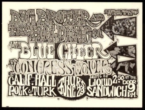 Rare Big Brother California Hall Handbill