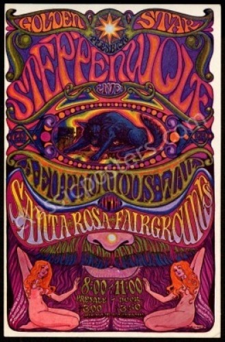 Beautiful Steppenwolf Santa Rosa Handbill