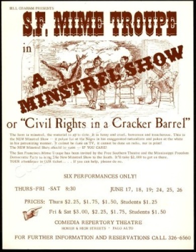 Scarce San Francisco Mime Troupe Handbill