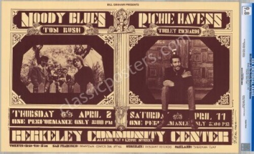 Signed and Certified BG-215A Moody Blues Poster