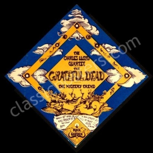 Scarce Blue AOR 2.212 Grateful Dead Rock Garden Handbill