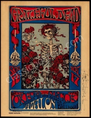 Attractive Signed FD-26 Grateful Dead Handbill