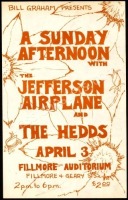 Rare Early Bill Graham Jefferson Airplane Handbill