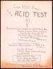 Rare Carthay Studios Pink Acid Test Handbill