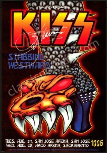 Gene Simmons-Signed BGP-153 Kiss Poster