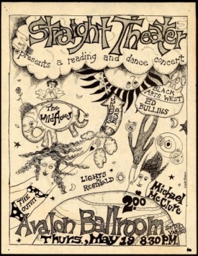 Rare AOR 2.15 Grateful Dead Straight Theater Handbill