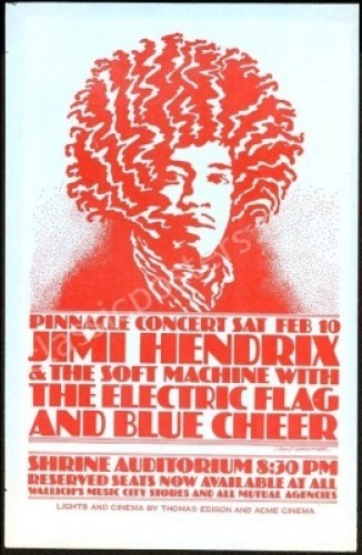 Elusive AOR 3.72 Jimi Hendrix Shrine Handbill