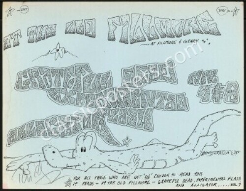 Signed 1969 Grateful Dead Handbill