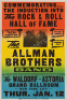 Allman Brothers Cardboard Hall of Fame Poster