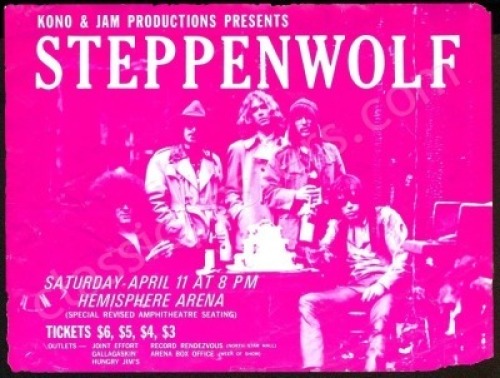 1969 Steppenwolf San Antonio Handbill