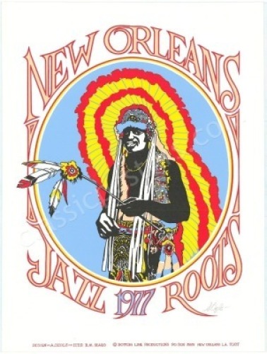 1977 New Orleans Jazz Root Poster