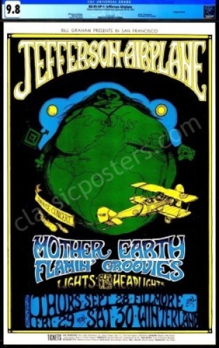 Interesting Certified BG-85 Jefferson Airplane Poster