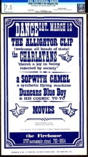 Certified AOR 2.210 The Charlatans Handbill