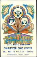 Rare 1969 Jimi Hendrix Charleston Poster