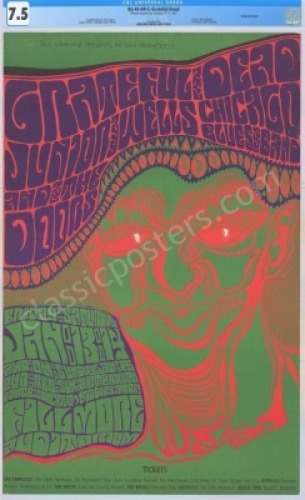 Popular Original BG-45 Grateful Dead Poster