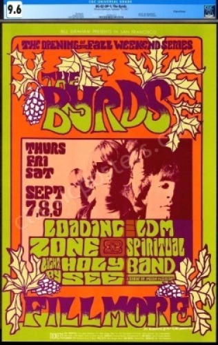 Near Mint Certified BG-82 The Byrds Poster