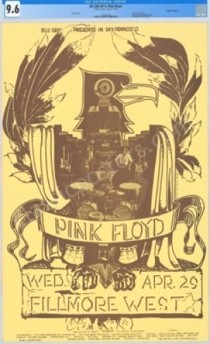 Scarce Certified BG-230 Pink Floyd Poster