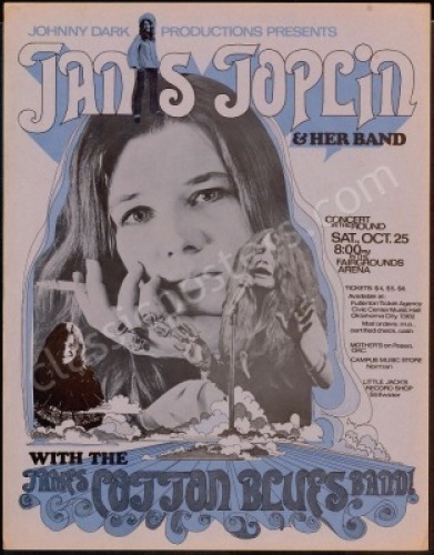 Janis Joplin Norman Oklahoma Poster