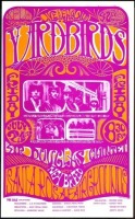 Rare Original 1967 The Yardbirds Santa Rosa Poster