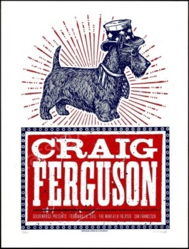 Signed Craig Ferguson Warfield Poster