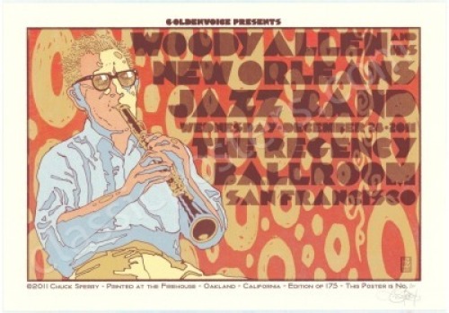 Woody Allen Jazz Band Poster by Sperry