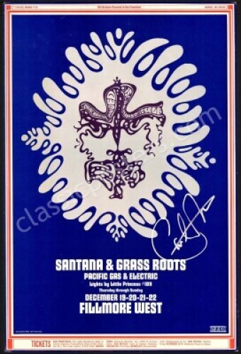 Carlos Santana-Signed BG-150 Poster