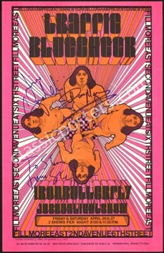 Band-Signed Traffic Fillmore East Poster