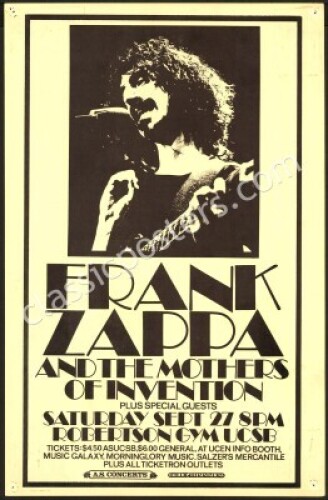 Rare Frank Zappa Santa Barbara Poster