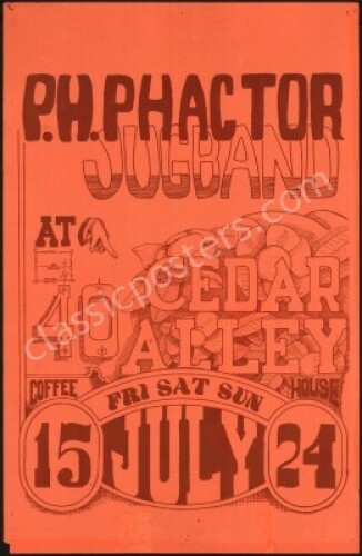 Early 1966 P.H. Phactor Cedar Alley Poster